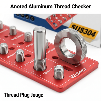 Woinex ThreadIQ™ — Nut & Bolt Thread Checker & Size Identifier